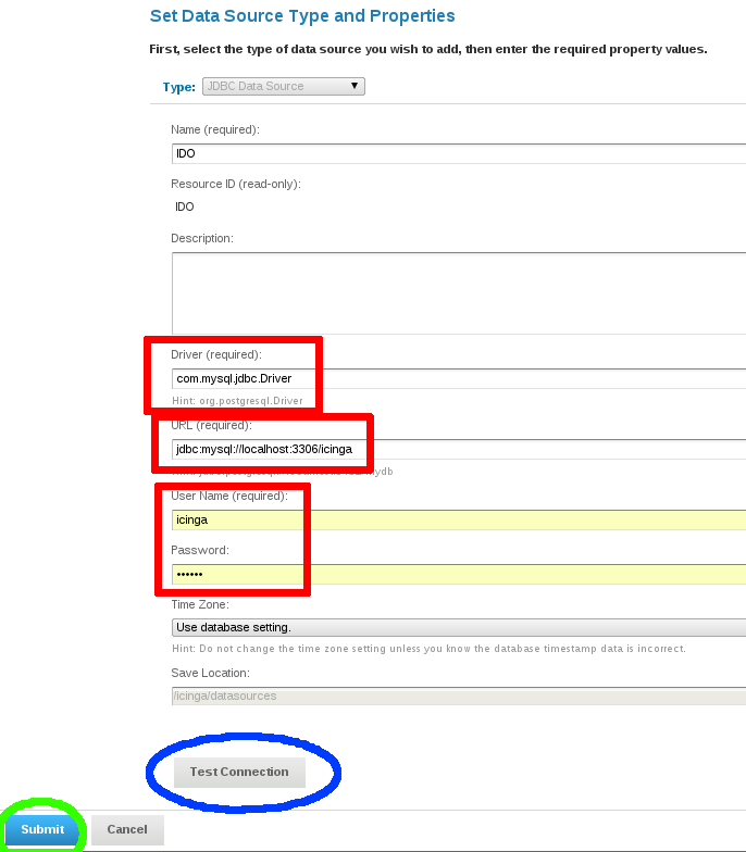 Icinga reporting datasource ido mysql