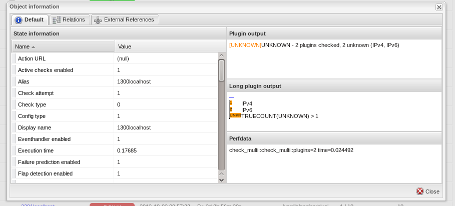 Icinga Web Objekt-Information