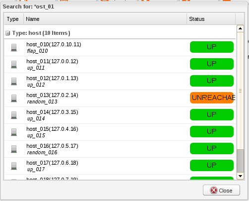 Icinga Web Live-Suche