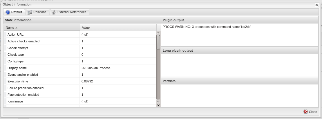 Icinga Web Service Information